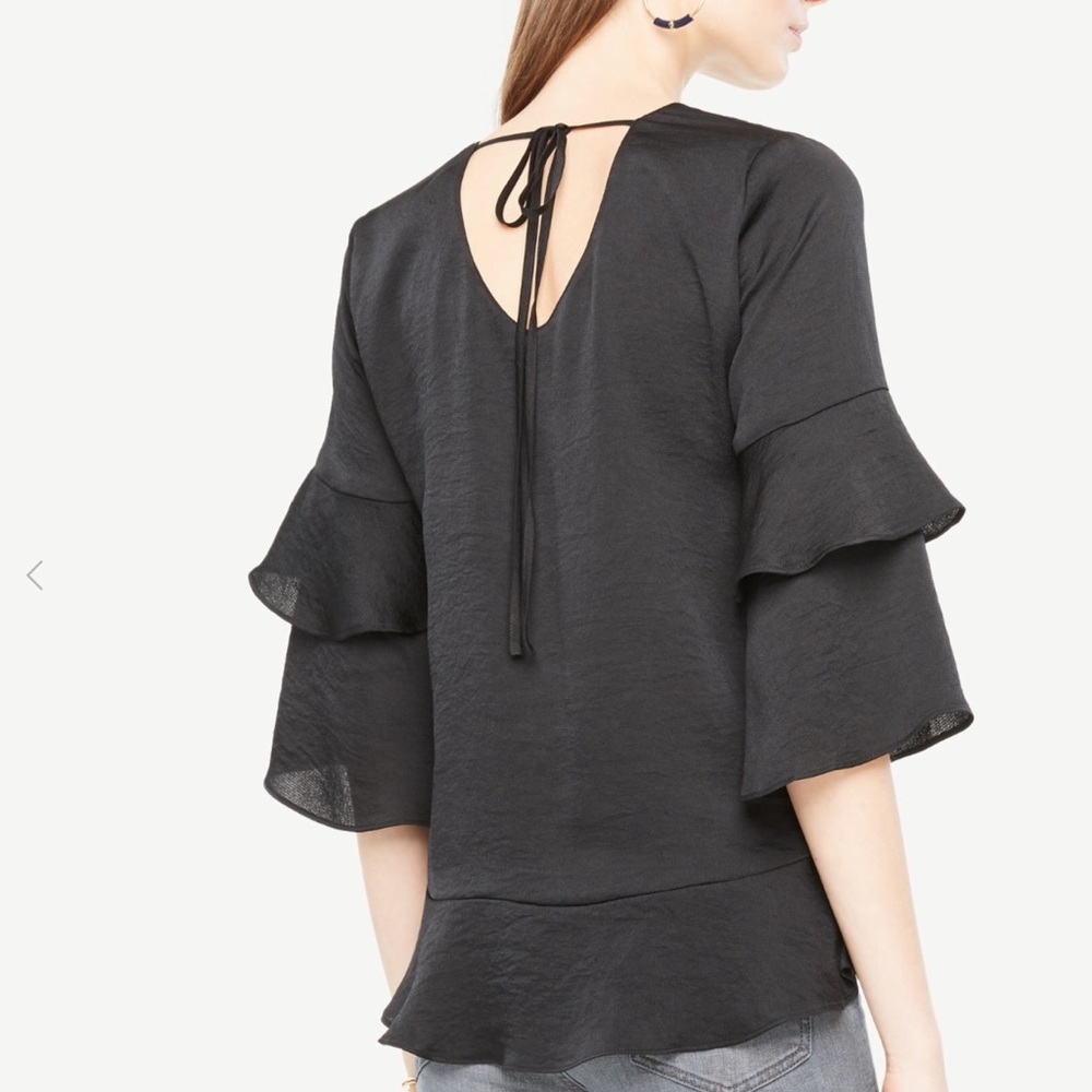 Last one! Ann Taylor 3/4 sleeve boatneck flounce